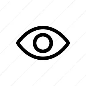 Simple Outline Minimal Eye Vision Look Icon