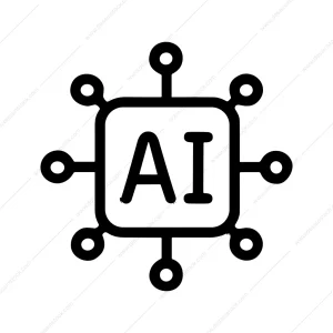 Simple Outline Artificial Intelligence Connection Node Icon