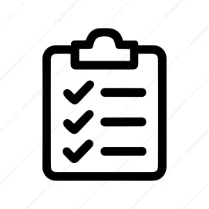 Simple Line Checklist Task Board Document Icon