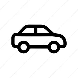 Minimalist Outline Car Vehicle Transportation Automobile Icon