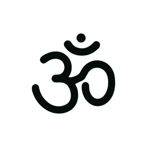 Simple Line Om Symbol Spiritual Sign Illustration