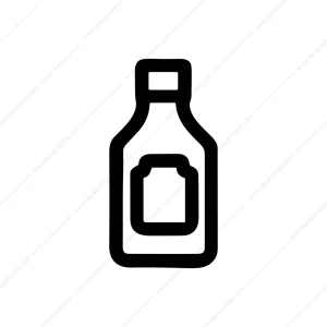Outline Minimalist Bottle Container Liquid Dispenser Symbol Icon