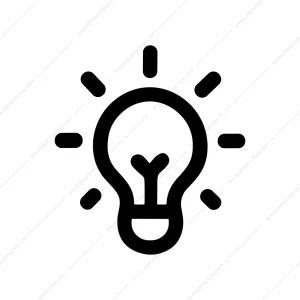 Simple Line Lightbulb Idea Concept Symbol Icon