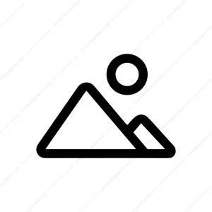 Simple Line Mountain Landscape Sun Outline Icon