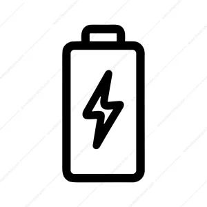 Simple Line Battery Charge Indicator Sign Icon