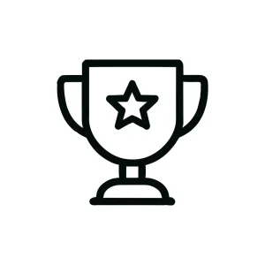 Simple Lineart Award Trophy Star Decoration Icon