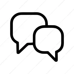 Simple Line Art Conversation Bubbles Communication Icon