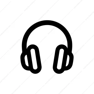 Simple Outline Headphone Audio Equipment Listening Device Icon