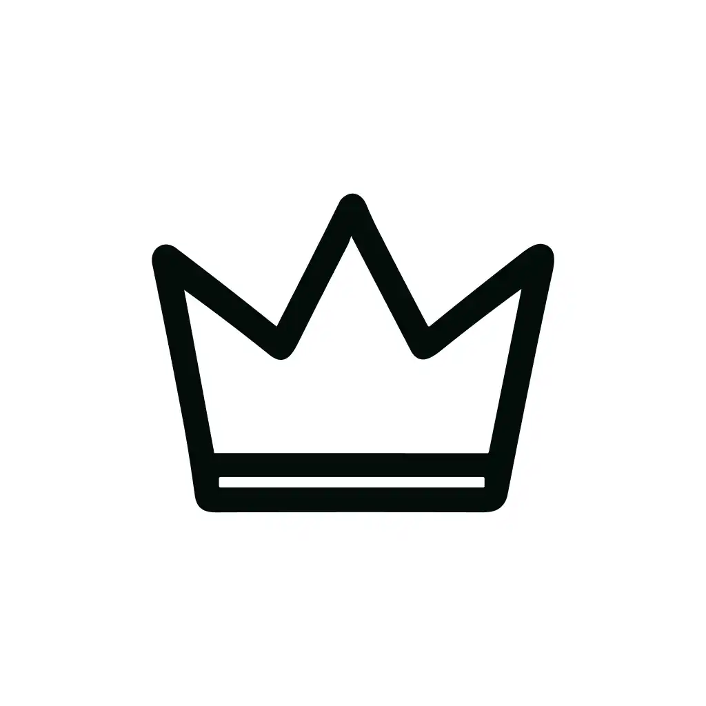 Outline Simple Crown King Ruler Minimal Icon