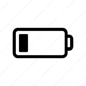 Outline Simple Battery Low Charge Energy Icon