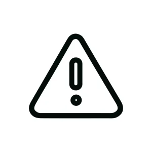 Simple Line Style Triangle Exclamation Point Warning Alert Sign Icon Symbol