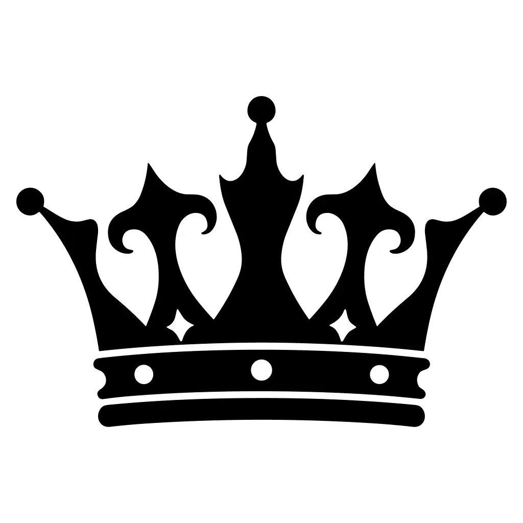 Simple Silhouette Royal Crown Symbol Shape Icon