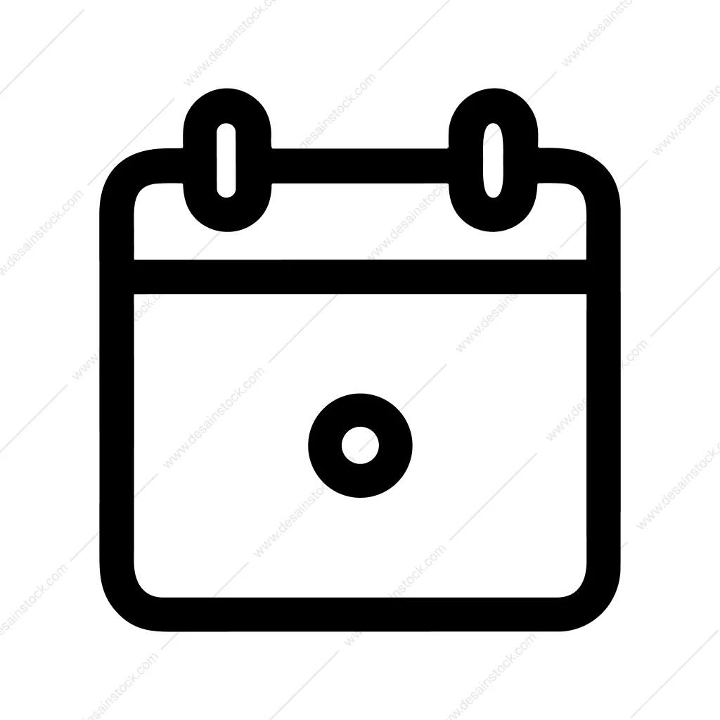 Minimalist Outline Calendar Appointment Schedule Reminder Sign Icon