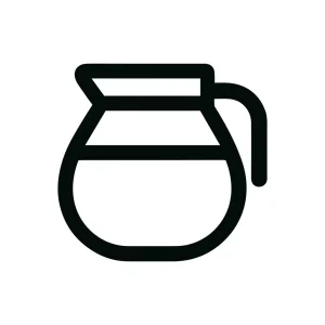 Simple Outline Coffee Carafe Glyph Silhouette Shape Icon Element