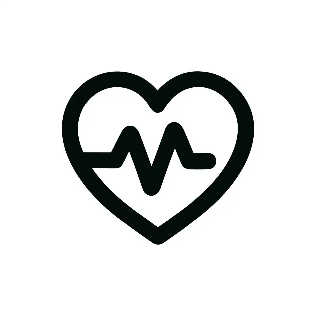 Simple Stroke Heartbeat Medical Sign Shape Icon
