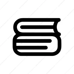 Line Art Stacked Book Simple Icon Symbol