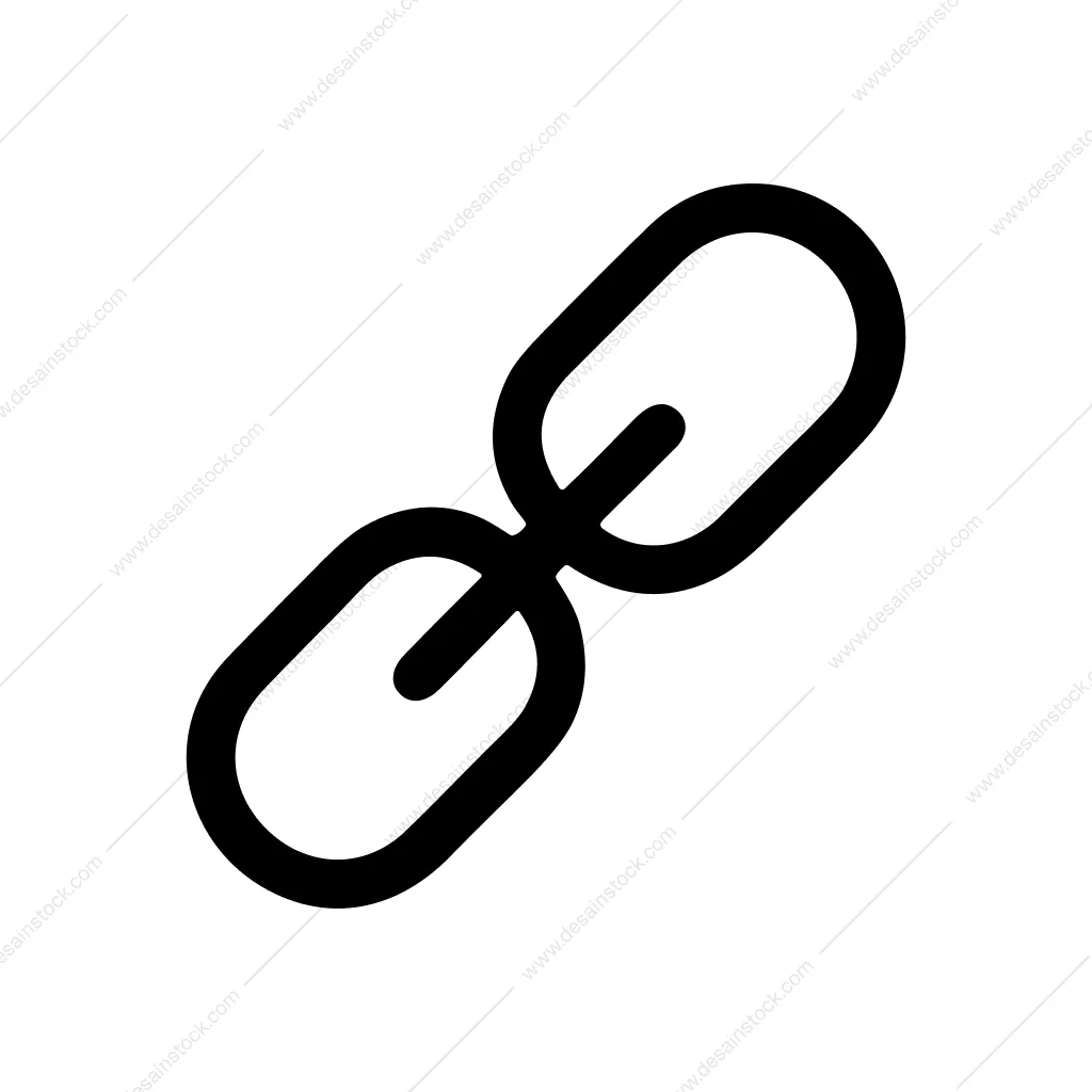 Simple Line Connection Chain Link Element Graphic