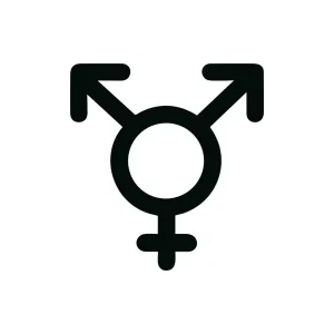 Simple Flat Transgender Symbol Equality Gender Identity Minimalist Icon