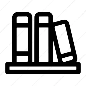 Outline Simple Book Shelf Library Minimal Icon