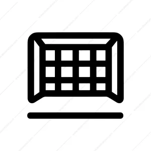 Simple Outline Soccer Goal Net Sport Icon