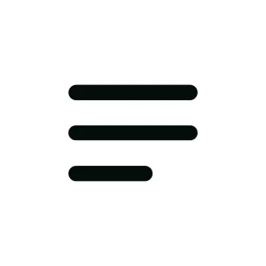 Simple Rounded Line Menu Hamburger Style Navigation Bar Icon