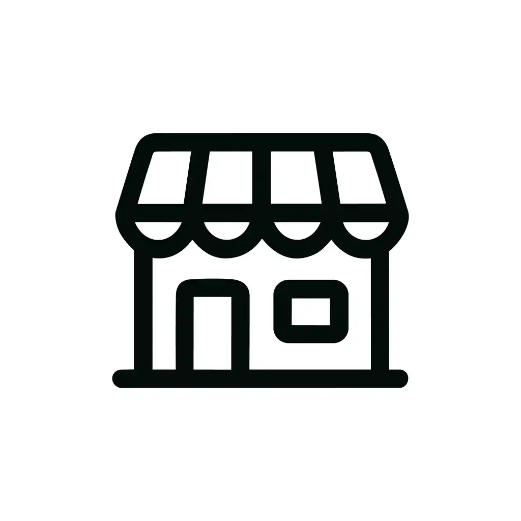 Simple Outline Storefront Shop Minimalist Business Icon