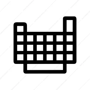 Line Art Periodic Table Element Chemistry Chart Icon