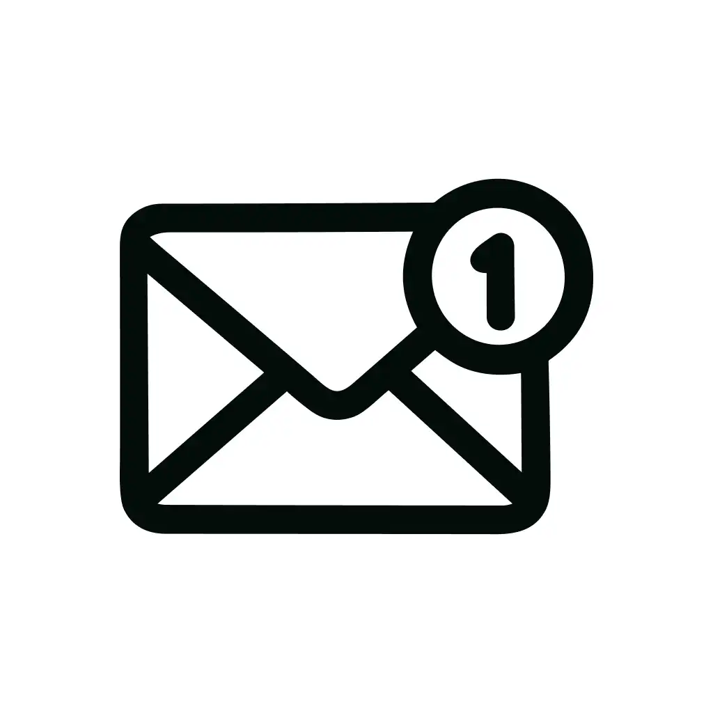 Minimalist Line Art Email Notification Message Icon