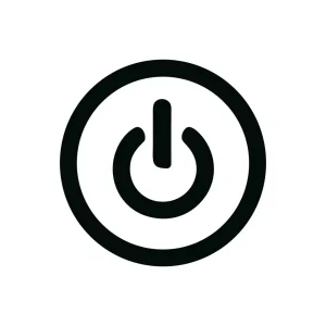 Minimalist Style Power Button On Off Symbol Sign Icon