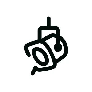 Simple Line Style Stage Light Lamp Sign Icon