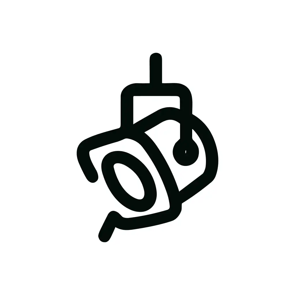 Simple Line Style Stage Light Lamp Sign Icon