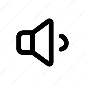Simple Outline Speaker Volume Sign Icon Shape