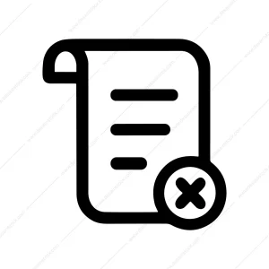Outline Simple Document Removal Icon Graphic Element
