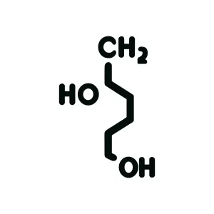Minimalist Line Structure Propanediol Molecule Chemical Compound Diagram