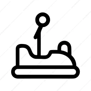 Outline Simple Bumper Car Amusement Ride Icon
