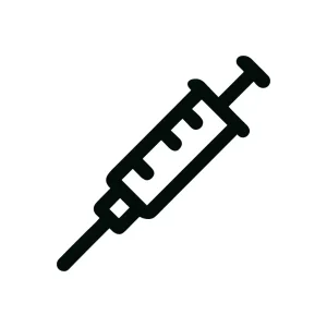 Simple Line Art Syringe Needle Drug Medical Health Care Icon