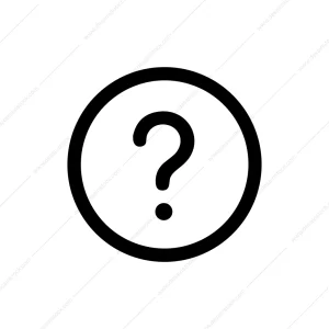 Simple Line Circle Question Mark Symbol Icon