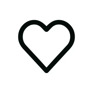 Outline Simple Heart Shape Minimalist Line Icon