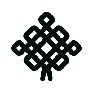 Simple Line Endless Knot Illustration Element for Graphic Design Projects