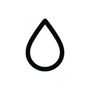 Simple Outline Droplet Shape Water Drop Icon