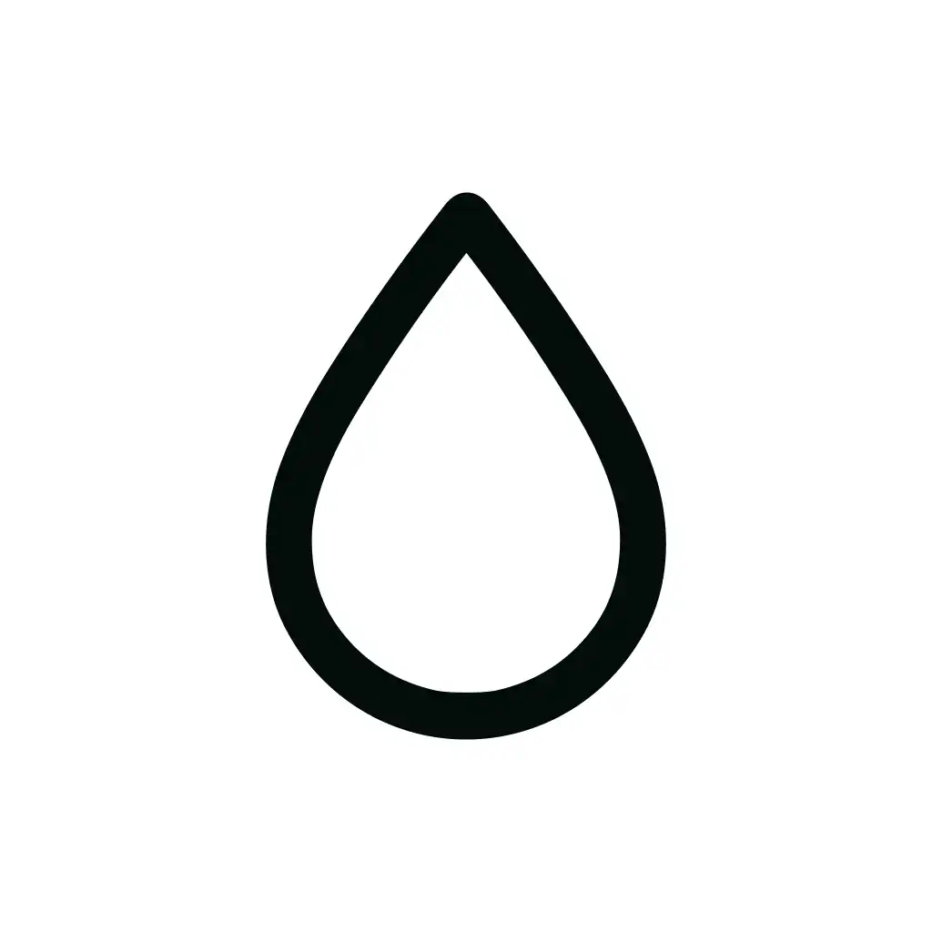 Simple Outline Droplet Shape Water Drop Icon