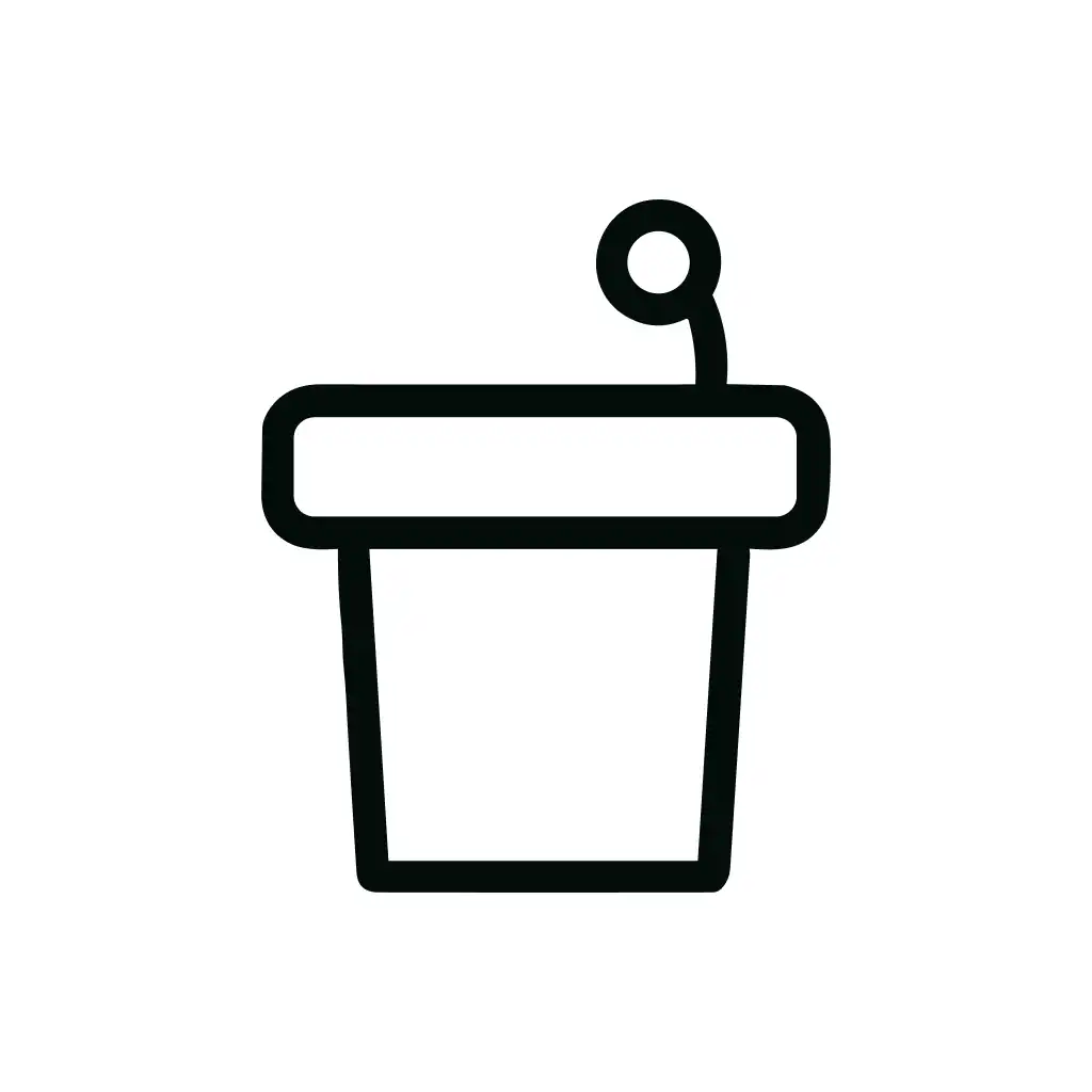 Outline Minimalist Flowerpot Sprout Plant Seedling Gardening Icon