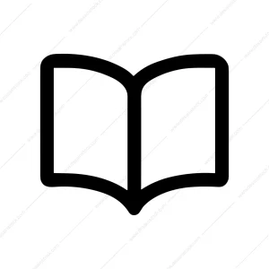 Simple Line Open Book Education Learning Icon