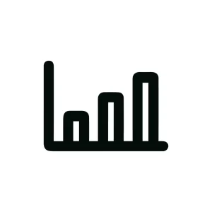 Simple Line Chart Bar Statistic Graphic Icon