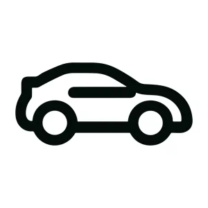 Simple Outline Car Silhouette Icon Transportation Vehicle Automobile Illustration