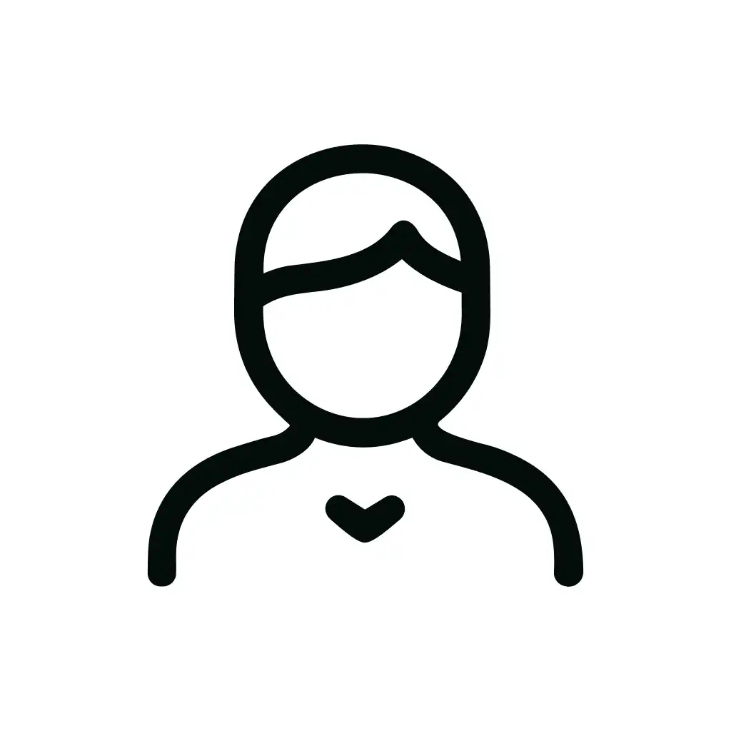 Simple Line Style User Profile Avatar Symbol Icon