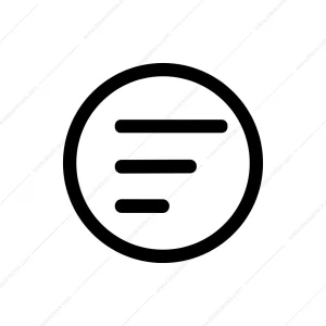 Line Outline Menu Icon Inside Rounded Shape