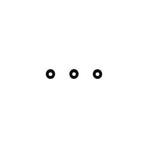 Minimalist Outline Three Dots Menu Icon Sign Symbol Element
