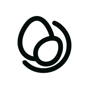 Minimalist Line Art Seed Abstract Design Element Nature Icon Symbol
