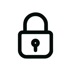 Simple Line Style Padlock Security Outline Graphic Icon